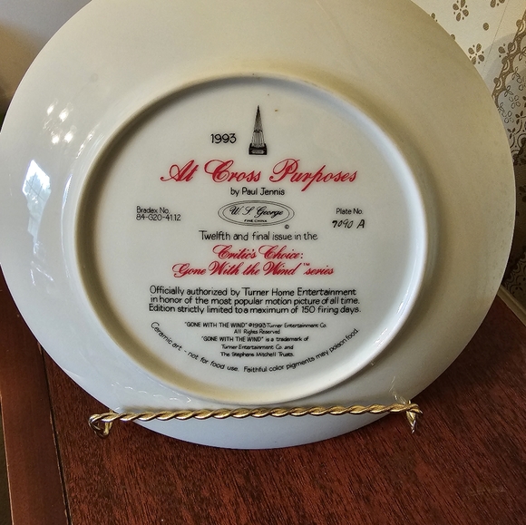 Gone with the Wind collectors plate. - Picture 2 of 2